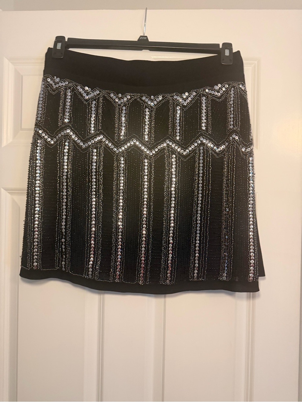 torrid Black Sequin-Striped Mini Skirt